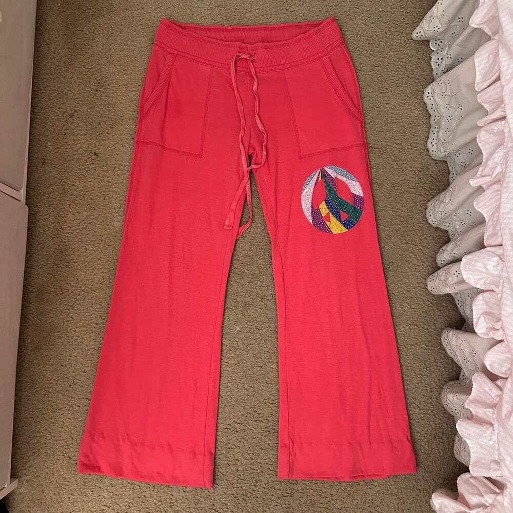 Victoria secret peace rhinestone sweatpants